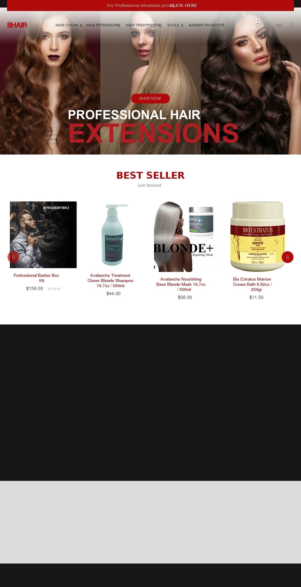 bhairshop.com shopify website screenshot