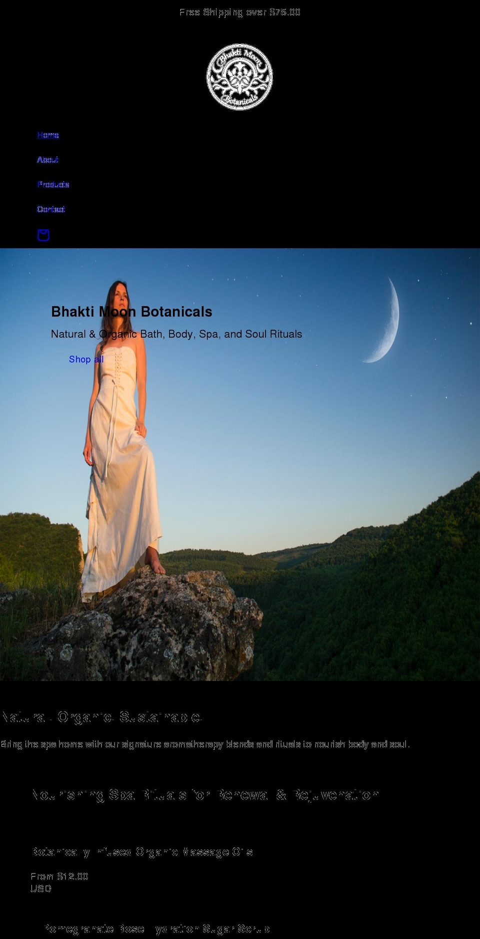 bhaktimoon.com shopify website screenshot