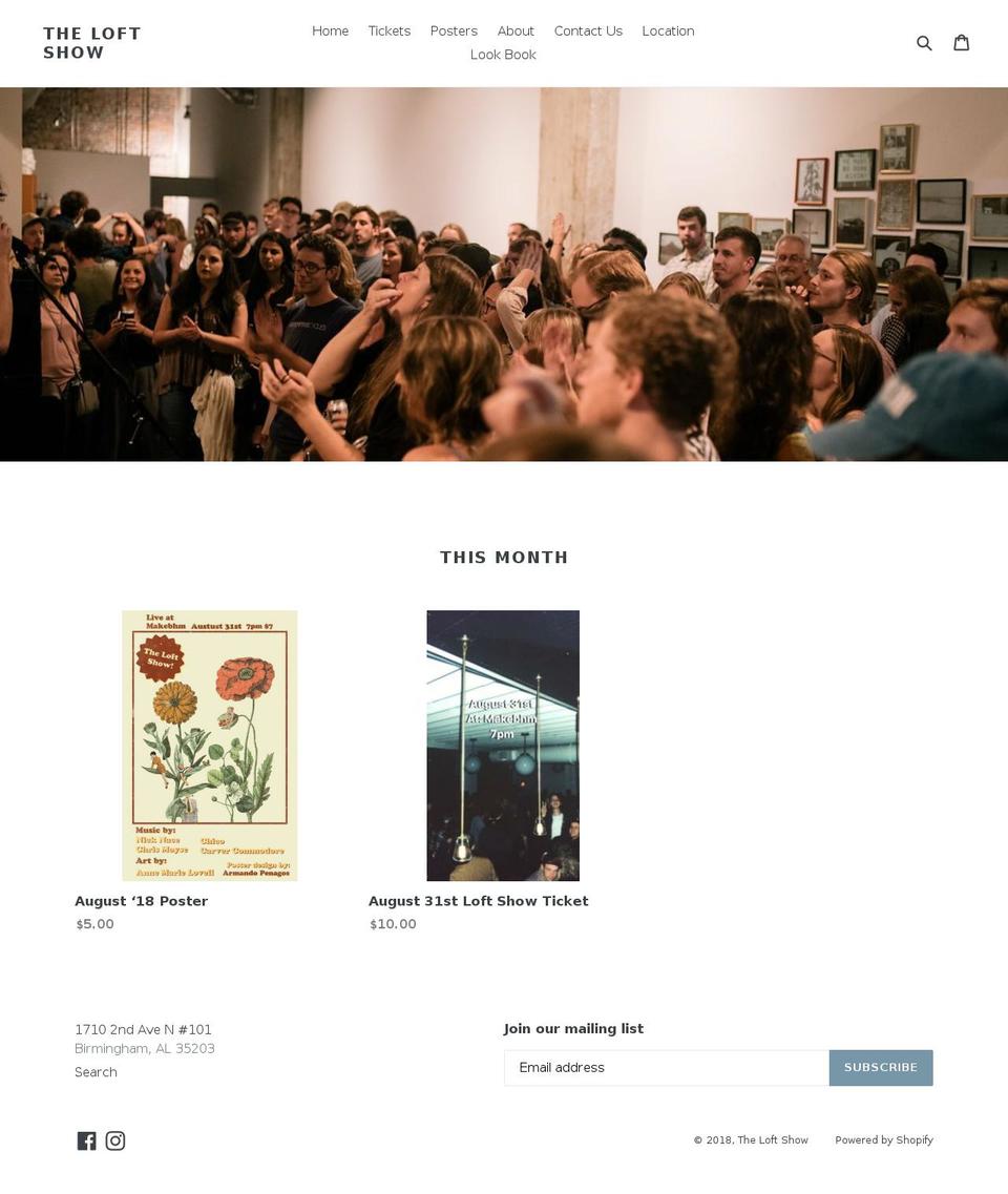 bhamloftshow.com — Shopify storefront screenshot