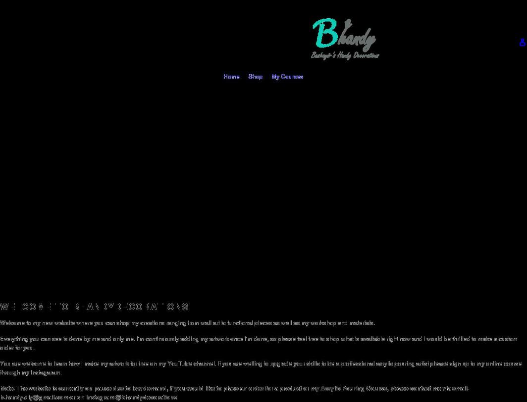 bhandydecorations.com shopify website screenshot