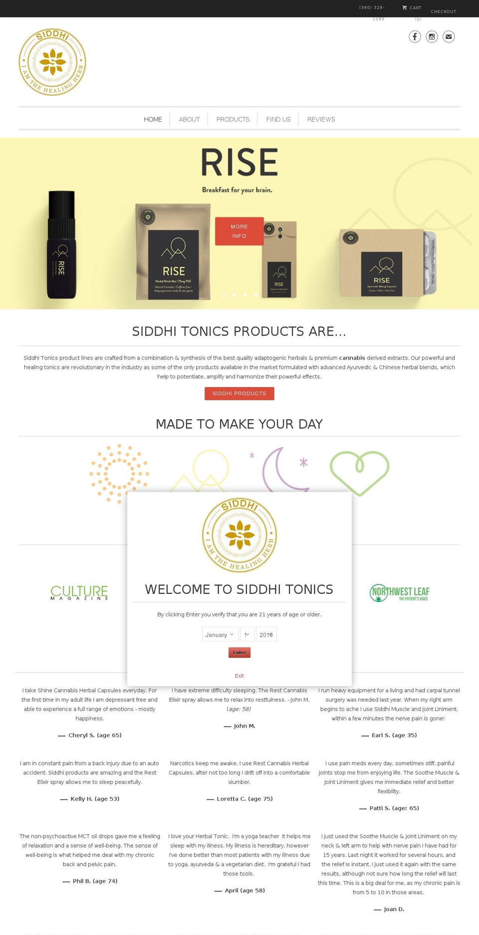 bhangtonics.com — Shopify storefront screenshot