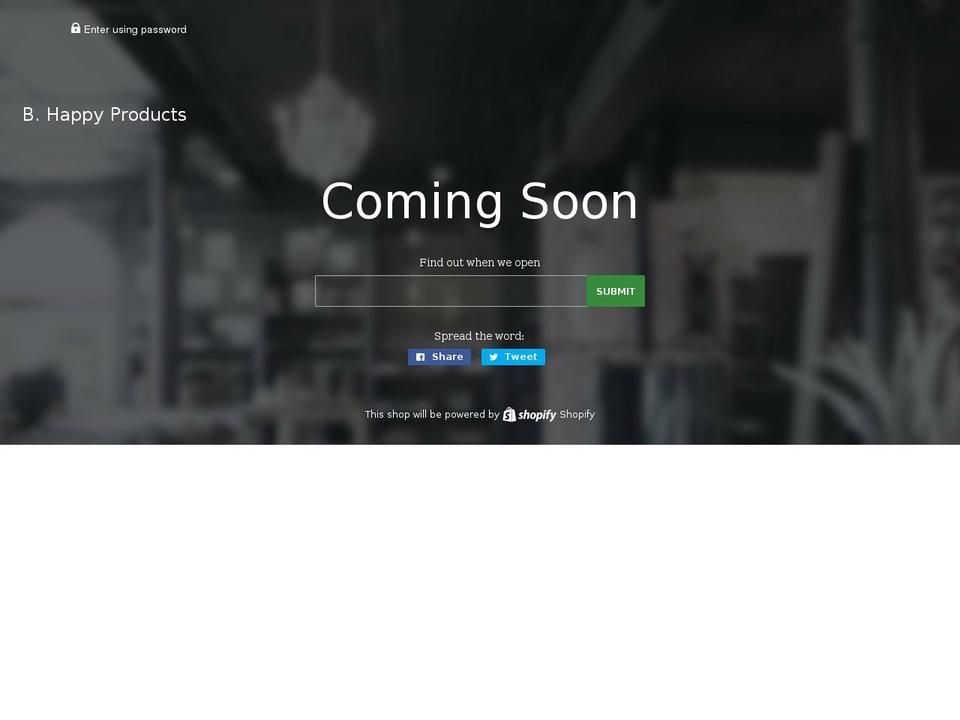 bhappyproducts.com — Shopify storefront screenshot