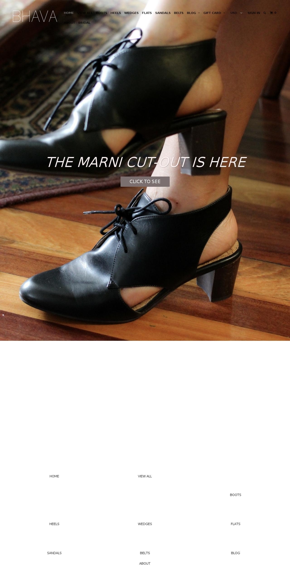 bhavastudio.com shopify website screenshot