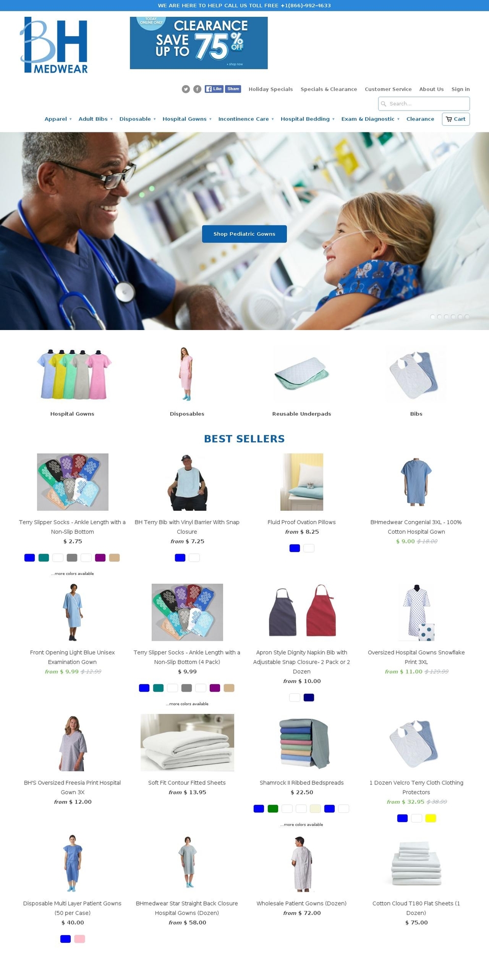 bhgowns.com shopify website screenshot