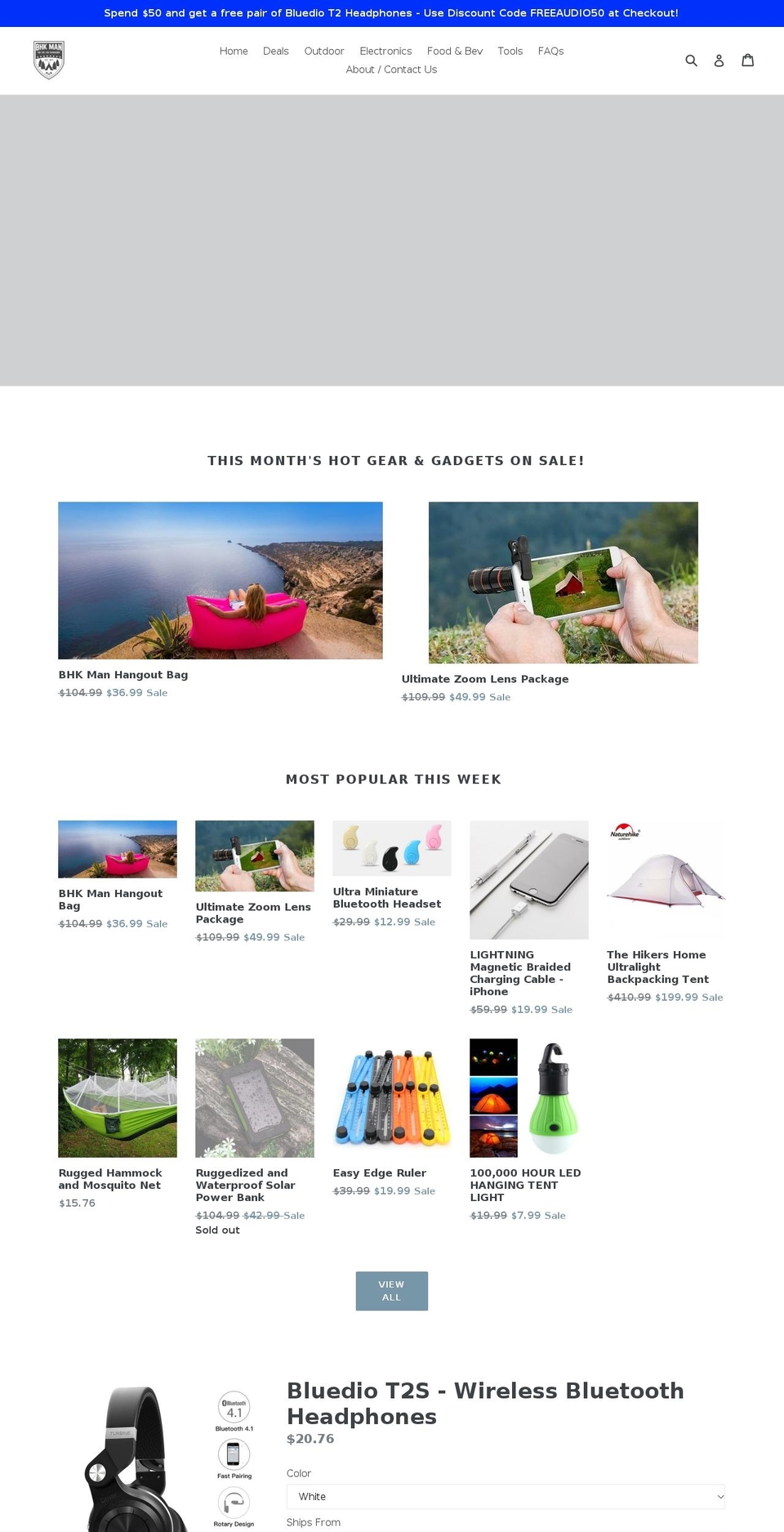 bhkman.com — Shopify storefront screenshot