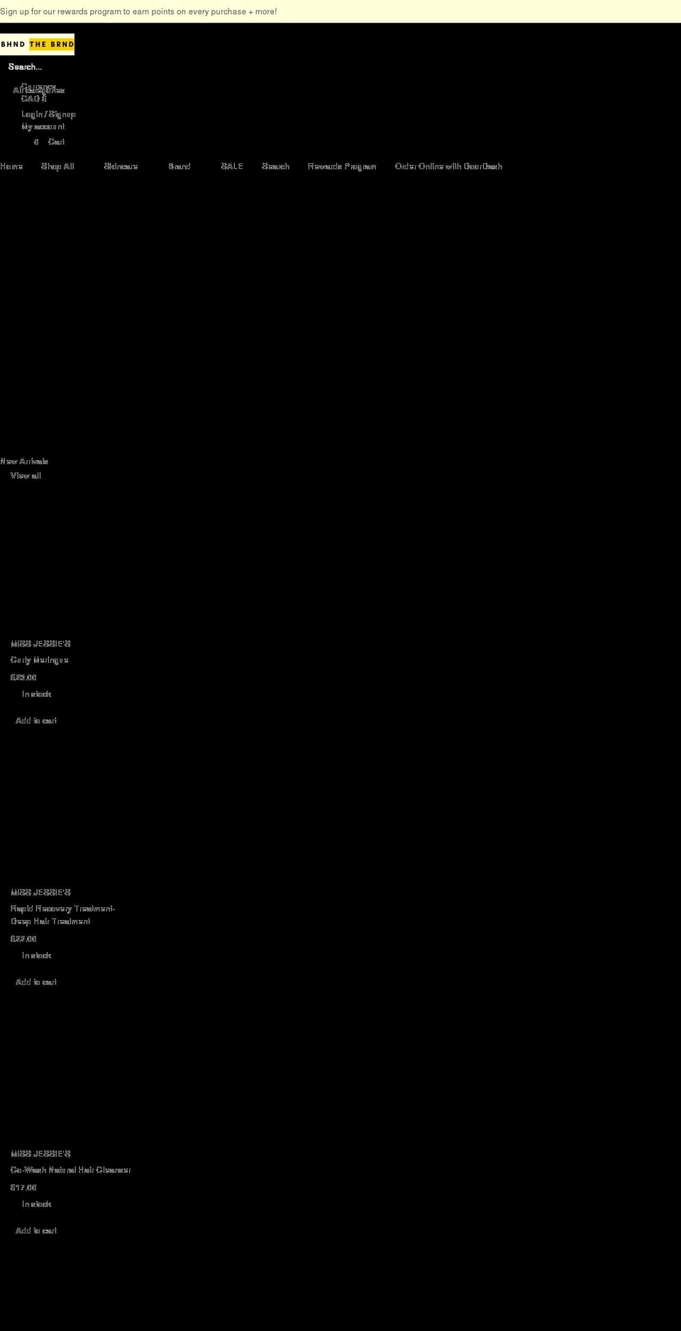 bhndthebrnd.com shopify website screenshot