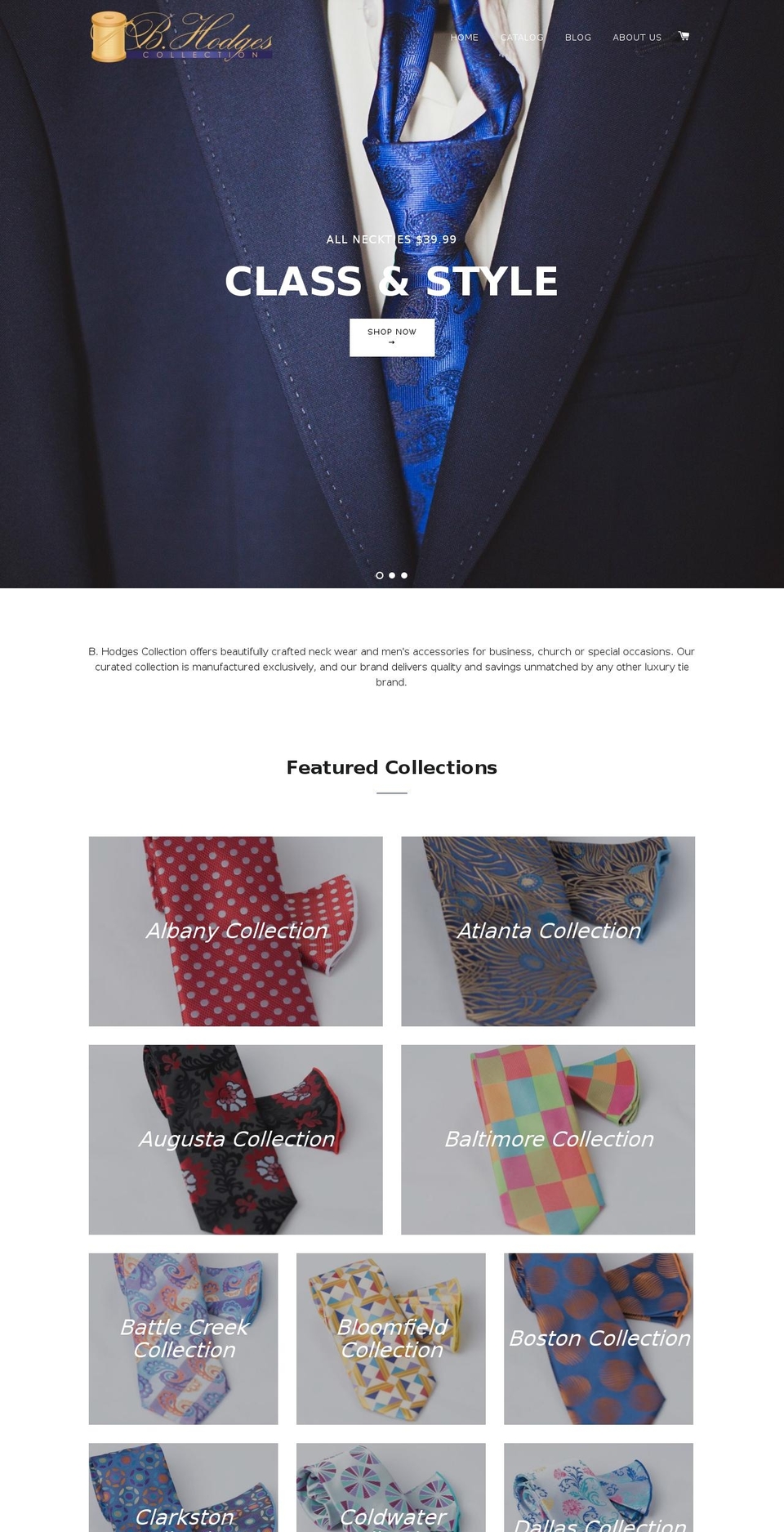 bhodgescollection.com — Shopify storefront screenshot
