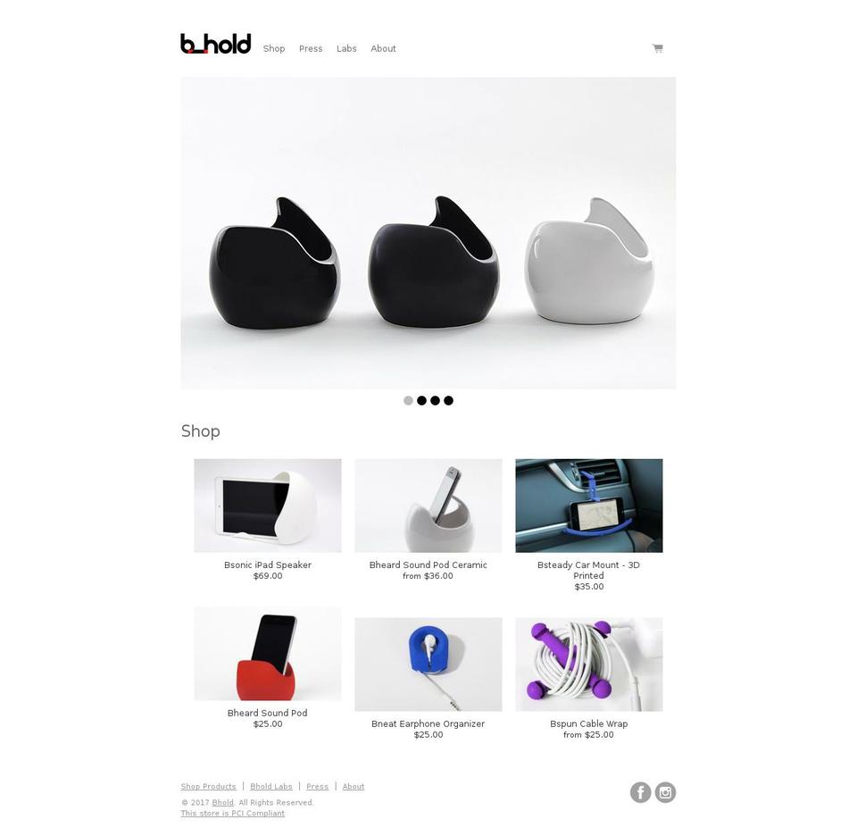 bholddesign.com shopify website screenshot