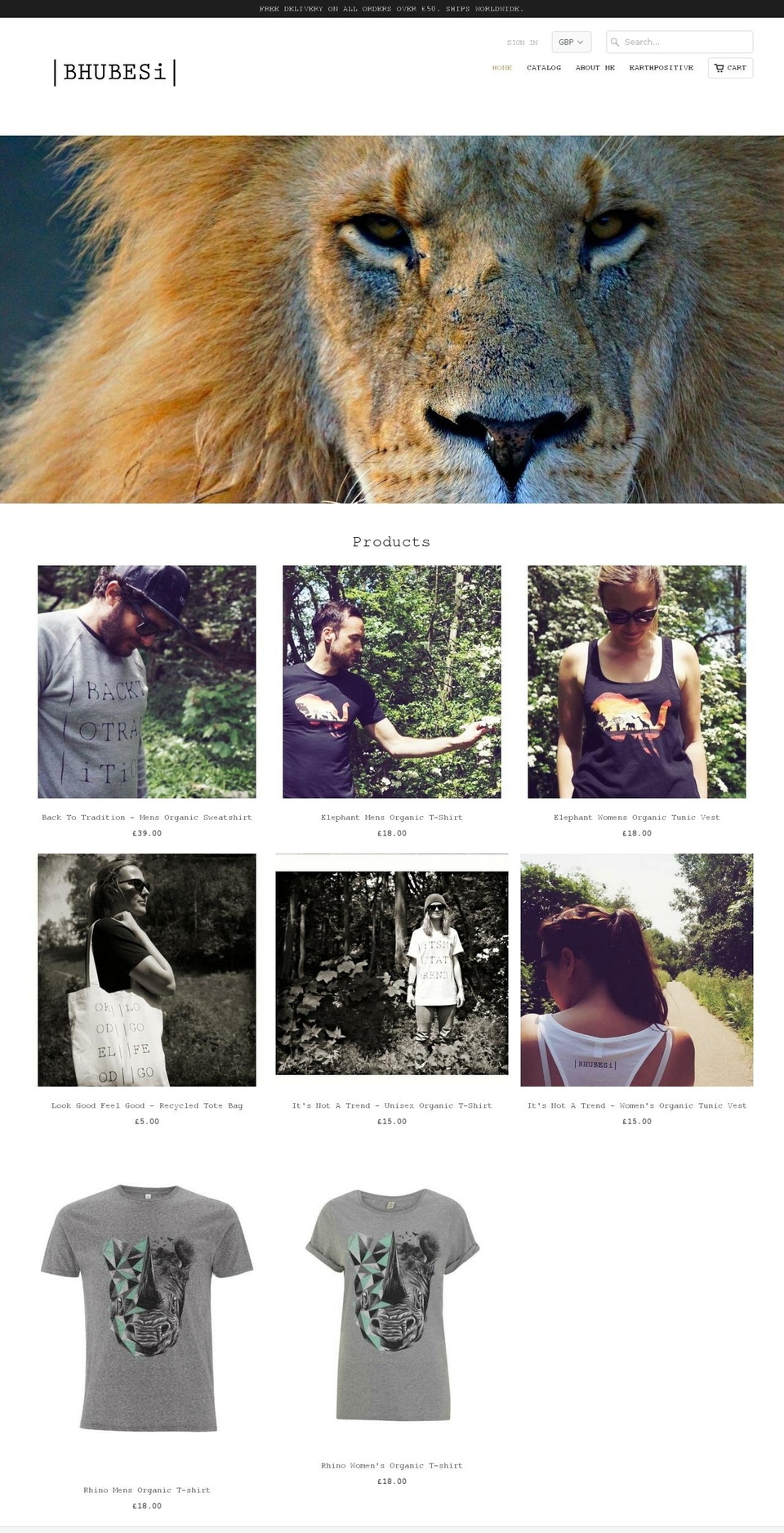 bhubesi.com — Shopify storefront screenshot