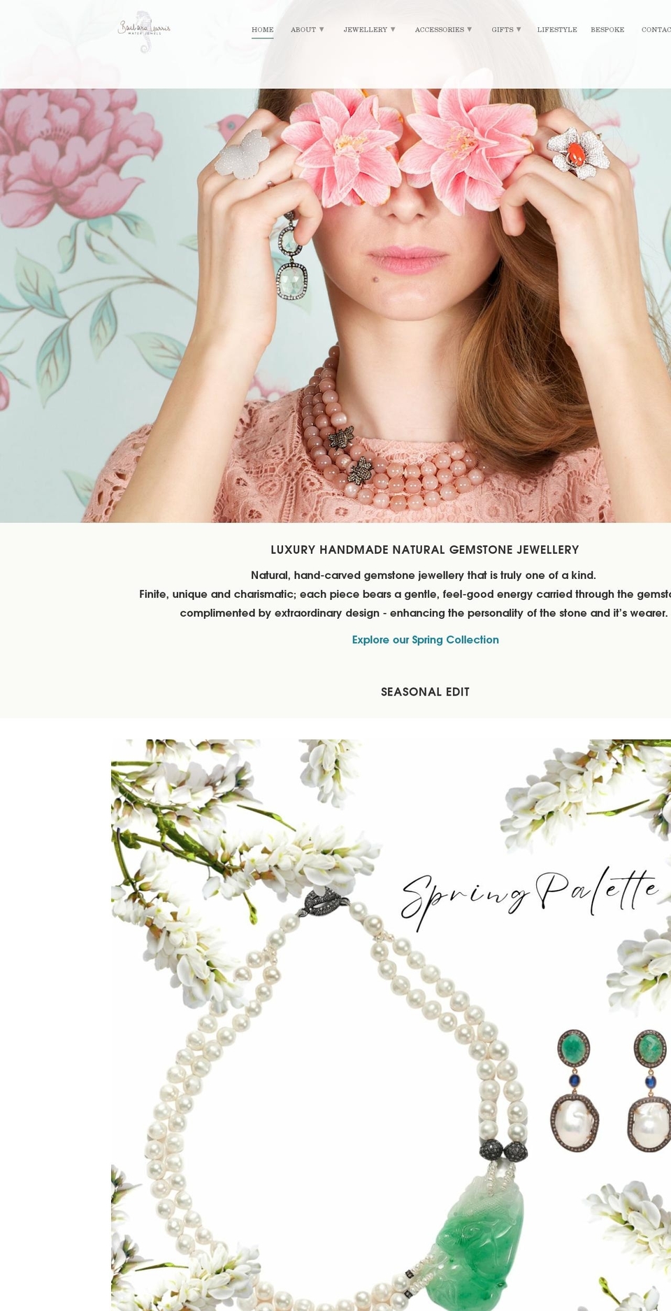 bhwaterjewels.com shopify website screenshot