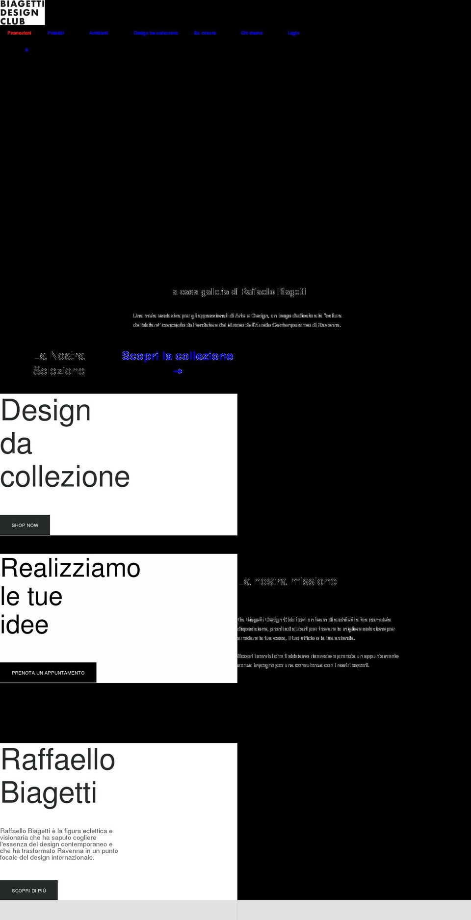 biagettidesignclub.com shopify website screenshot