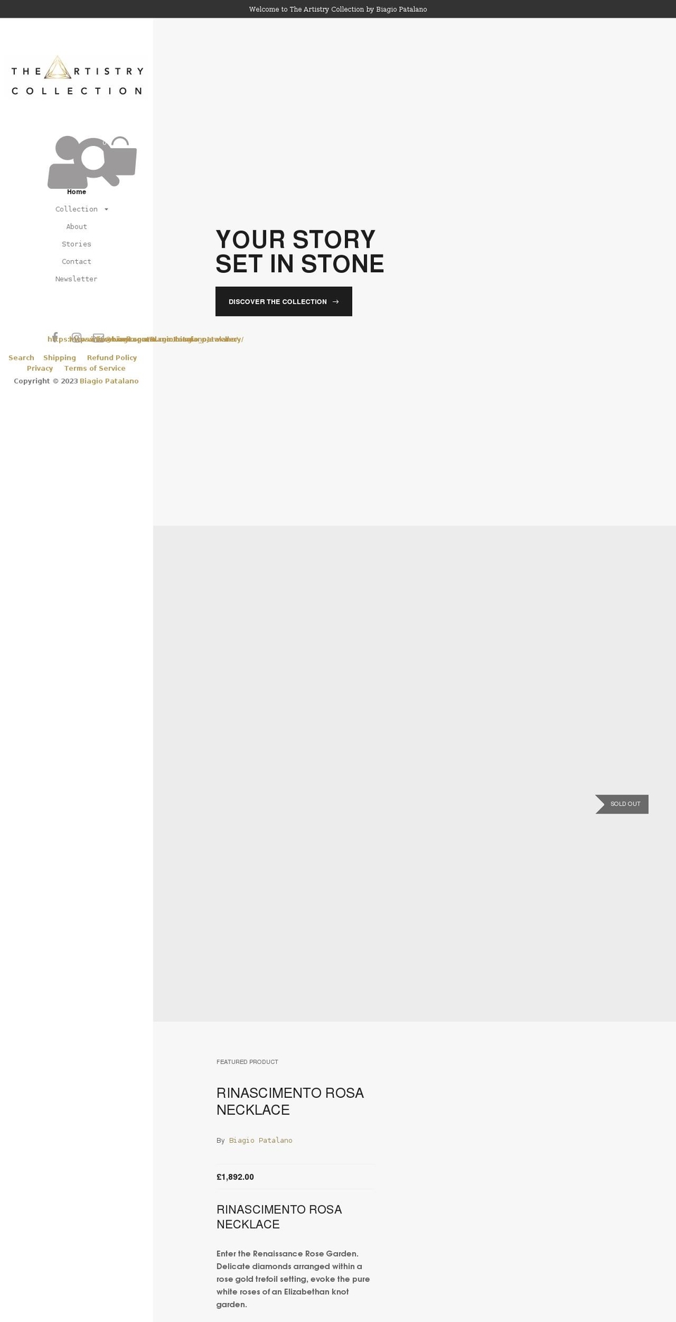 biagio-patalano.com shopify website screenshot