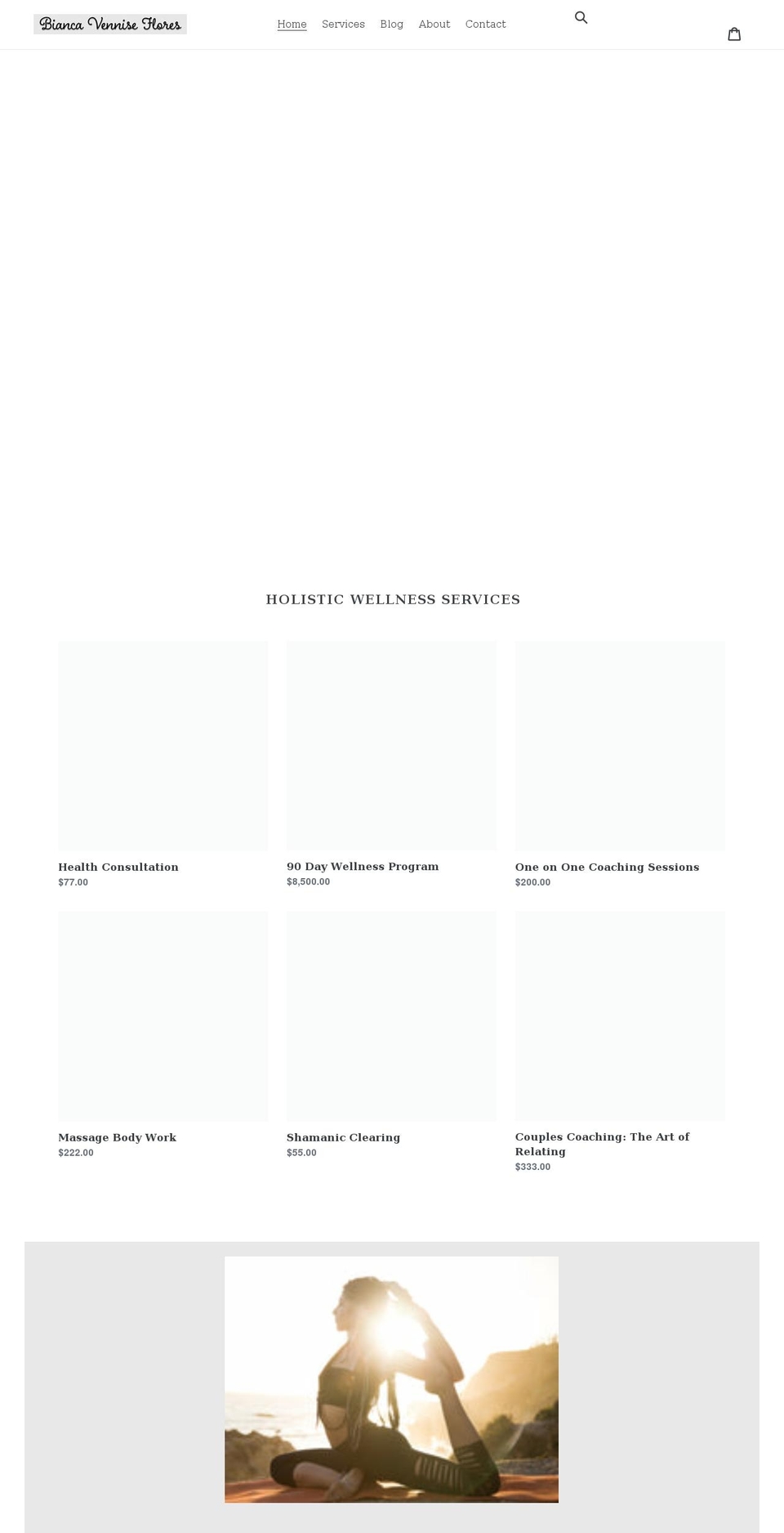 biancavennise.com shopify website screenshot