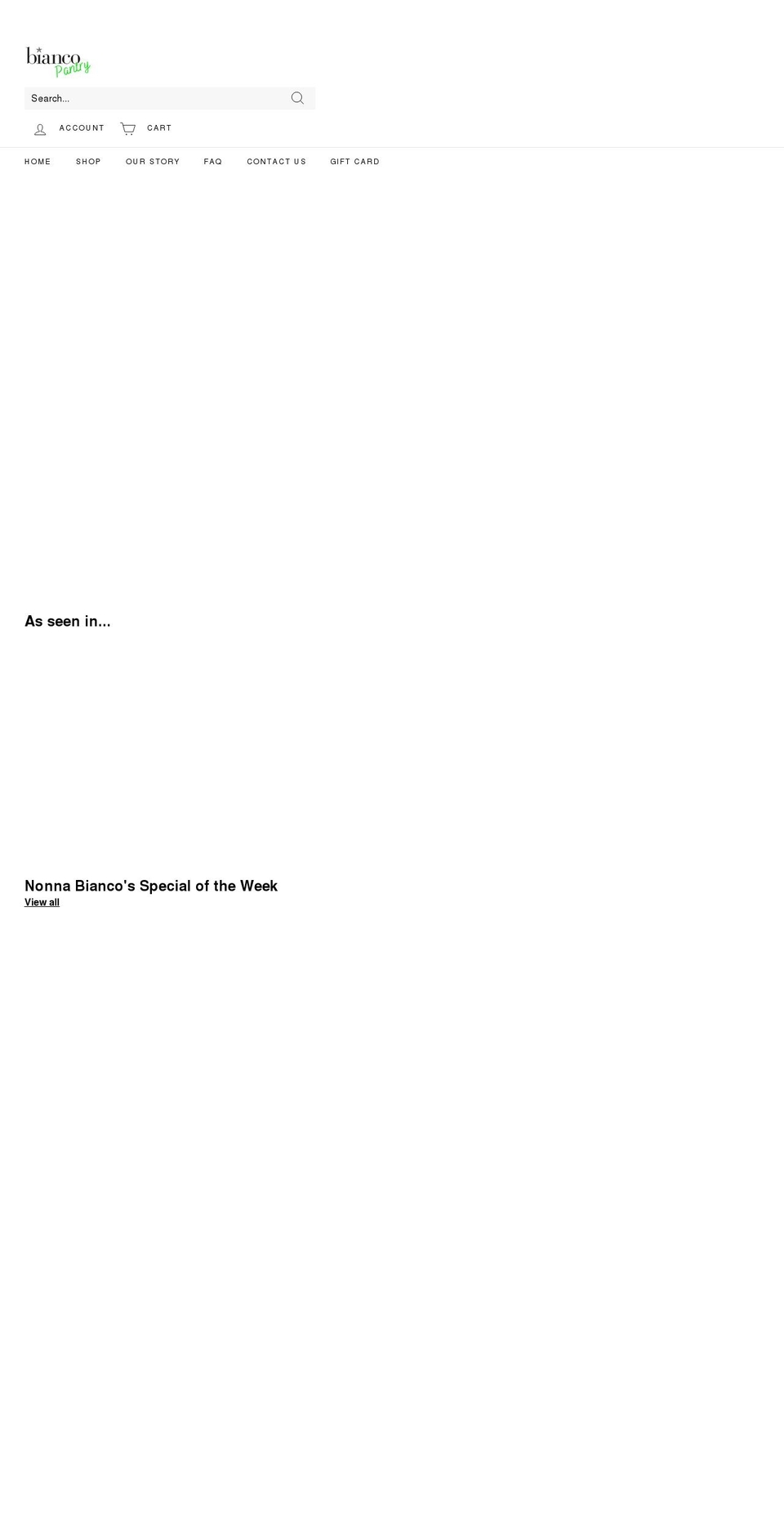 biancopantry.com.au shopify website screenshot