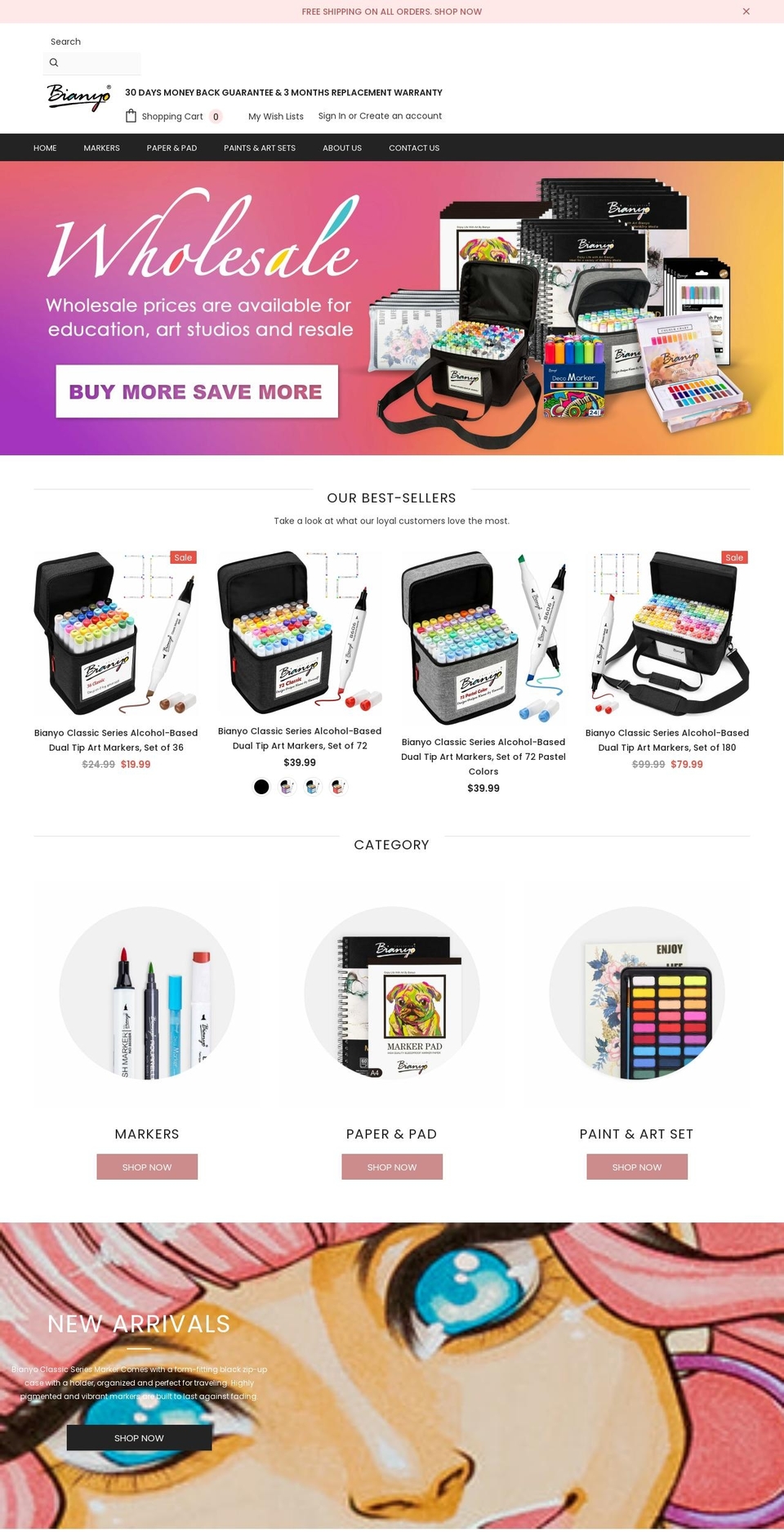 bianyousa.com shopify website screenshot