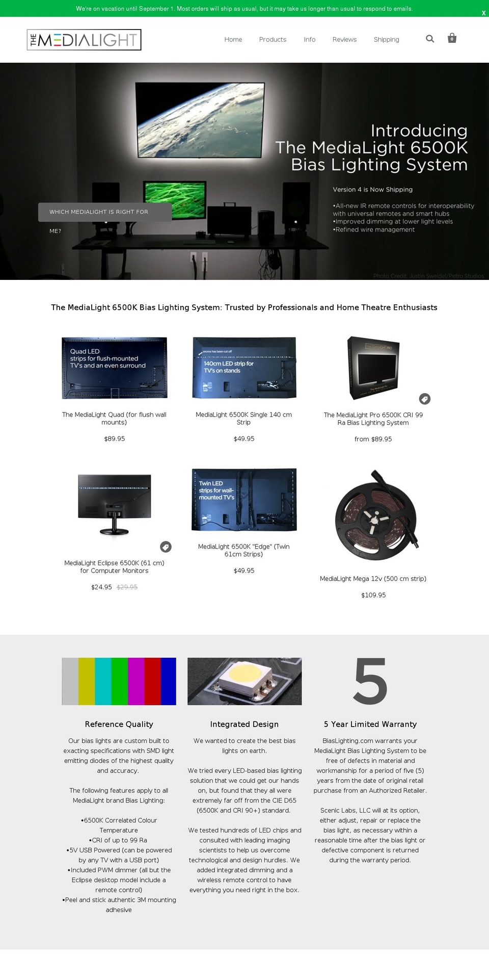 biaslights.com — Shopify storefront screenshot