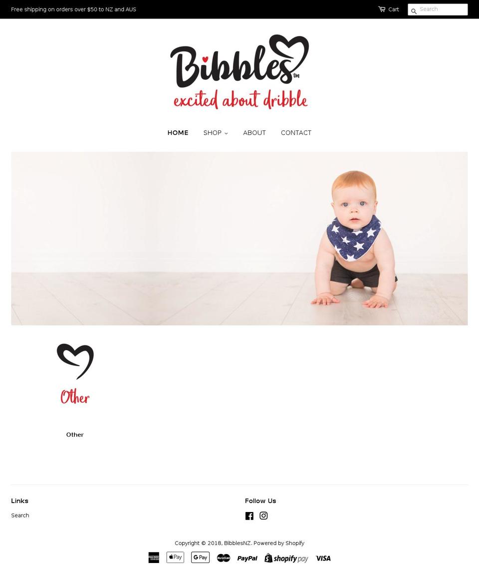 bibbles.co.nz shopify website screenshot