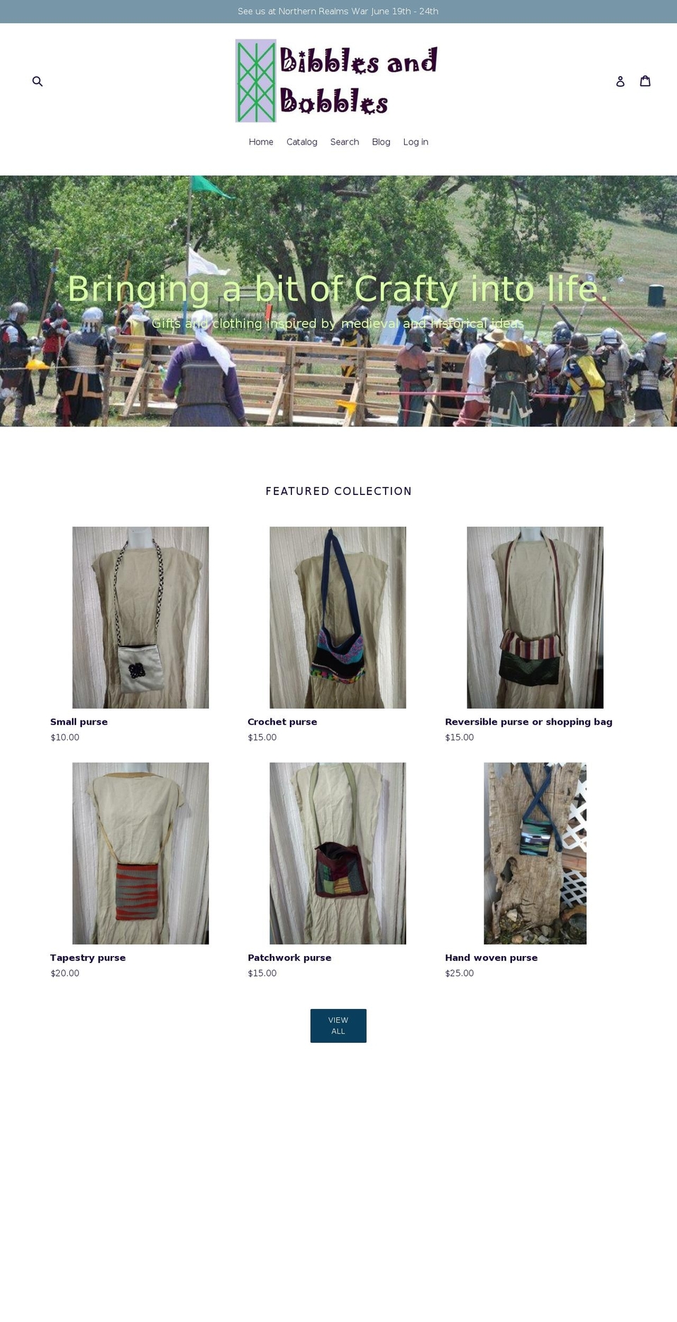 bibblesandbobbles.com — Shopify storefront screenshot