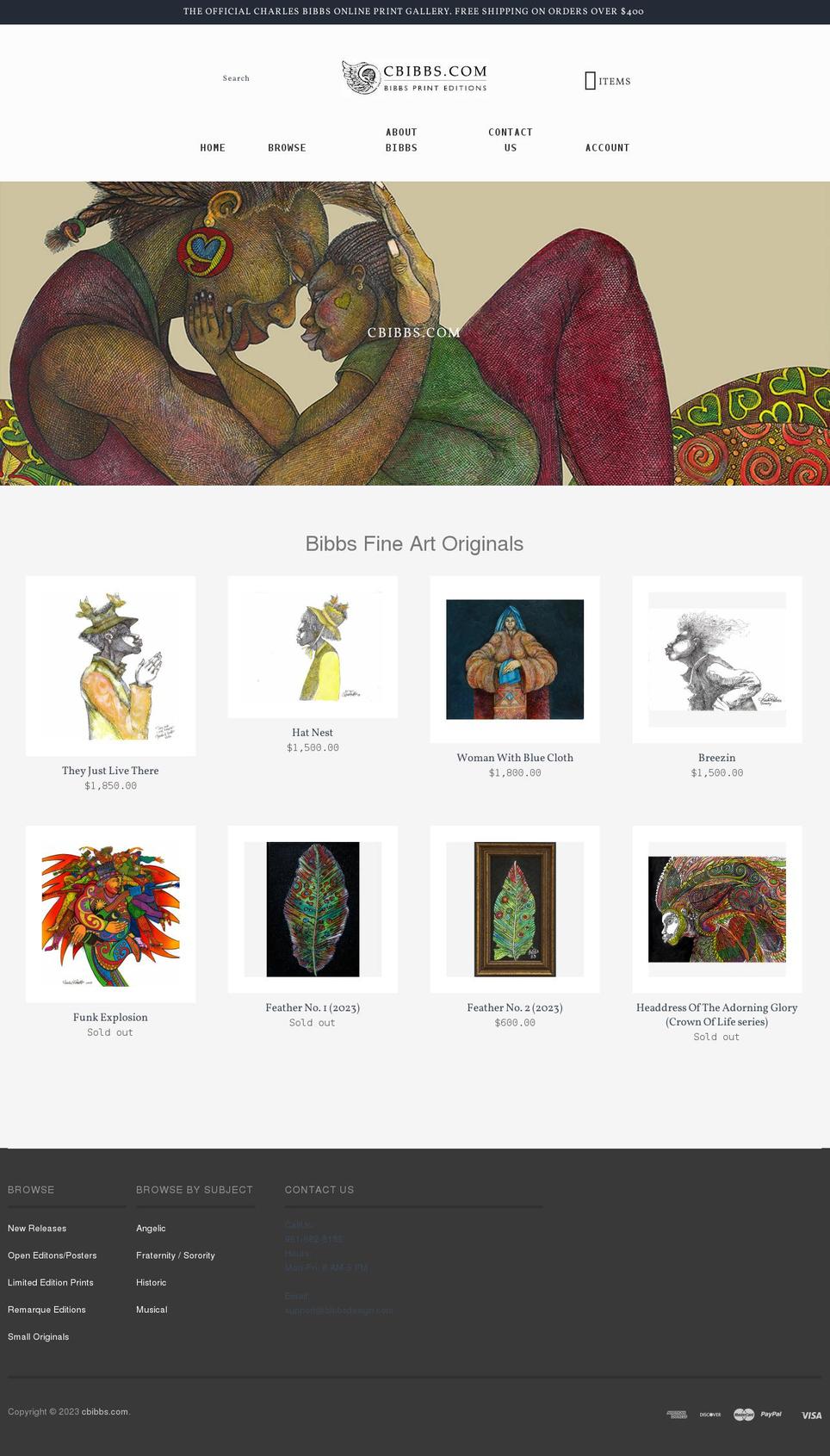 bibbseditions.com — Shopify storefront screenshot