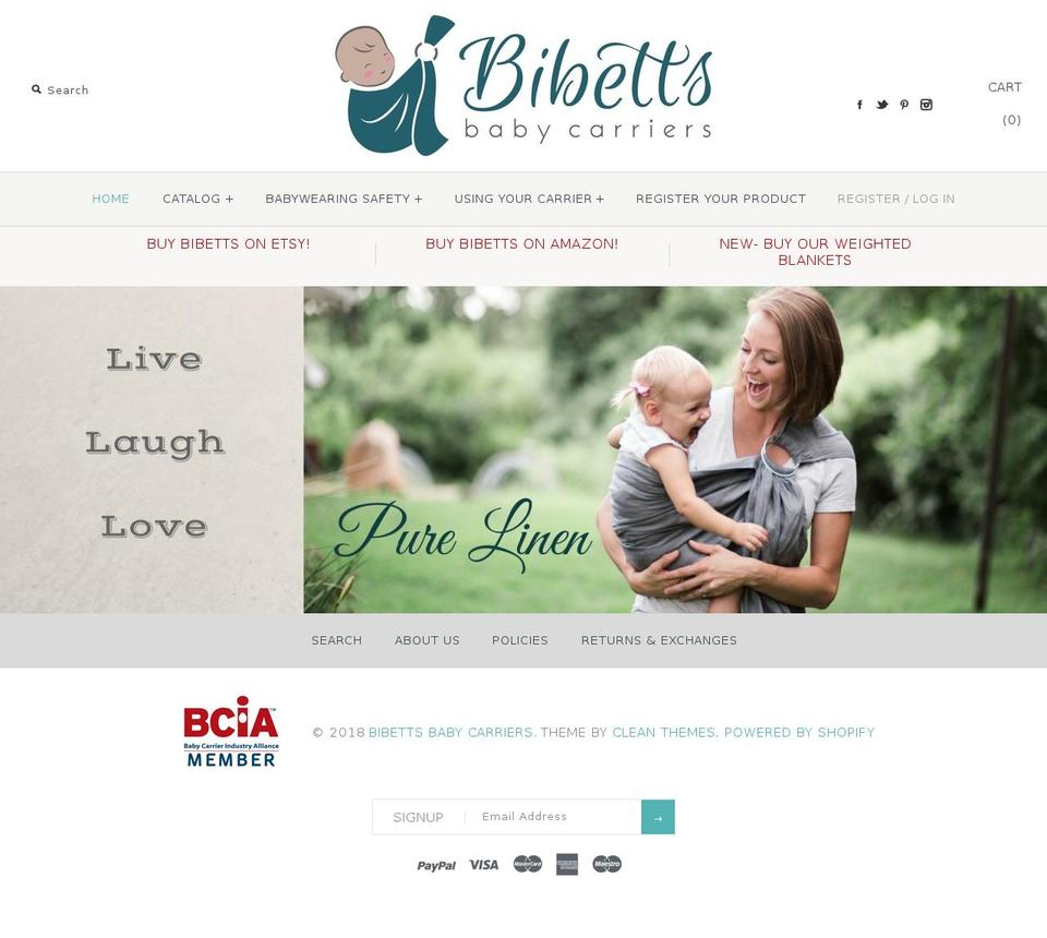 bibetts.us shopify website screenshot