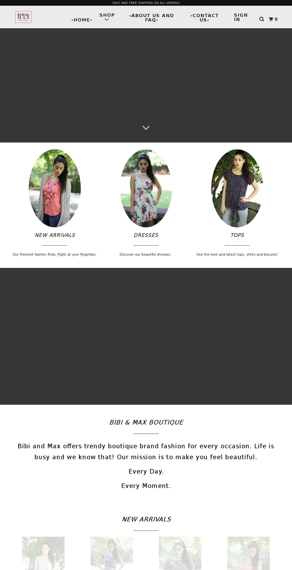 bibiandmax.com — Shopify storefront screenshot