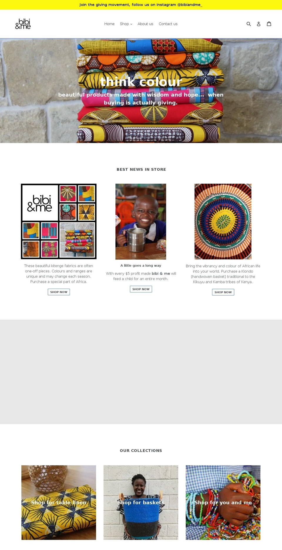 bibiandme.com — Shopify storefront screenshot