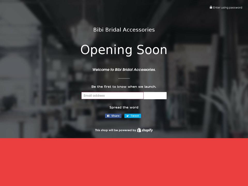 bibibridalaccessories.com — Shopify storefront screenshot