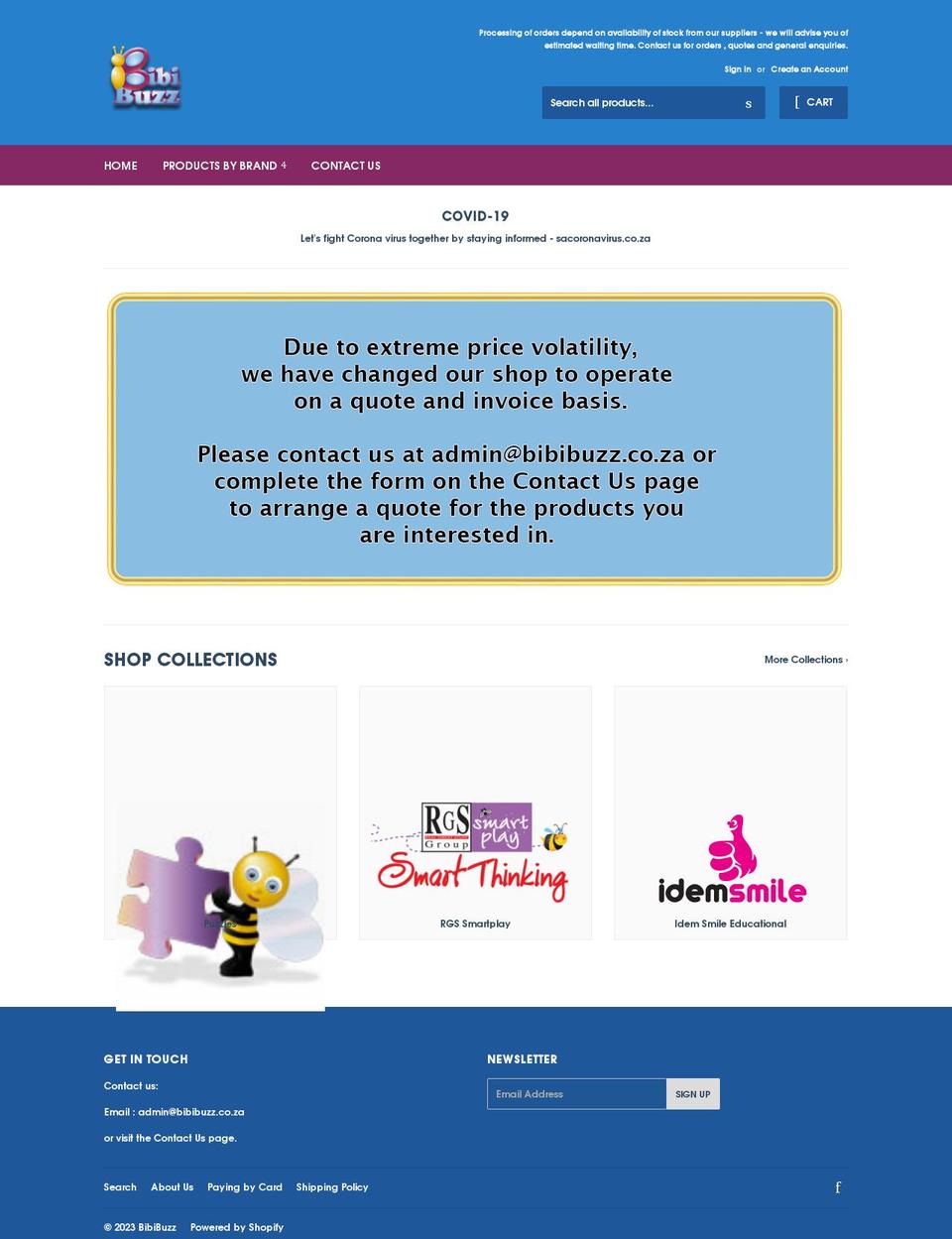 bibibuzz.co.za shopify website screenshot