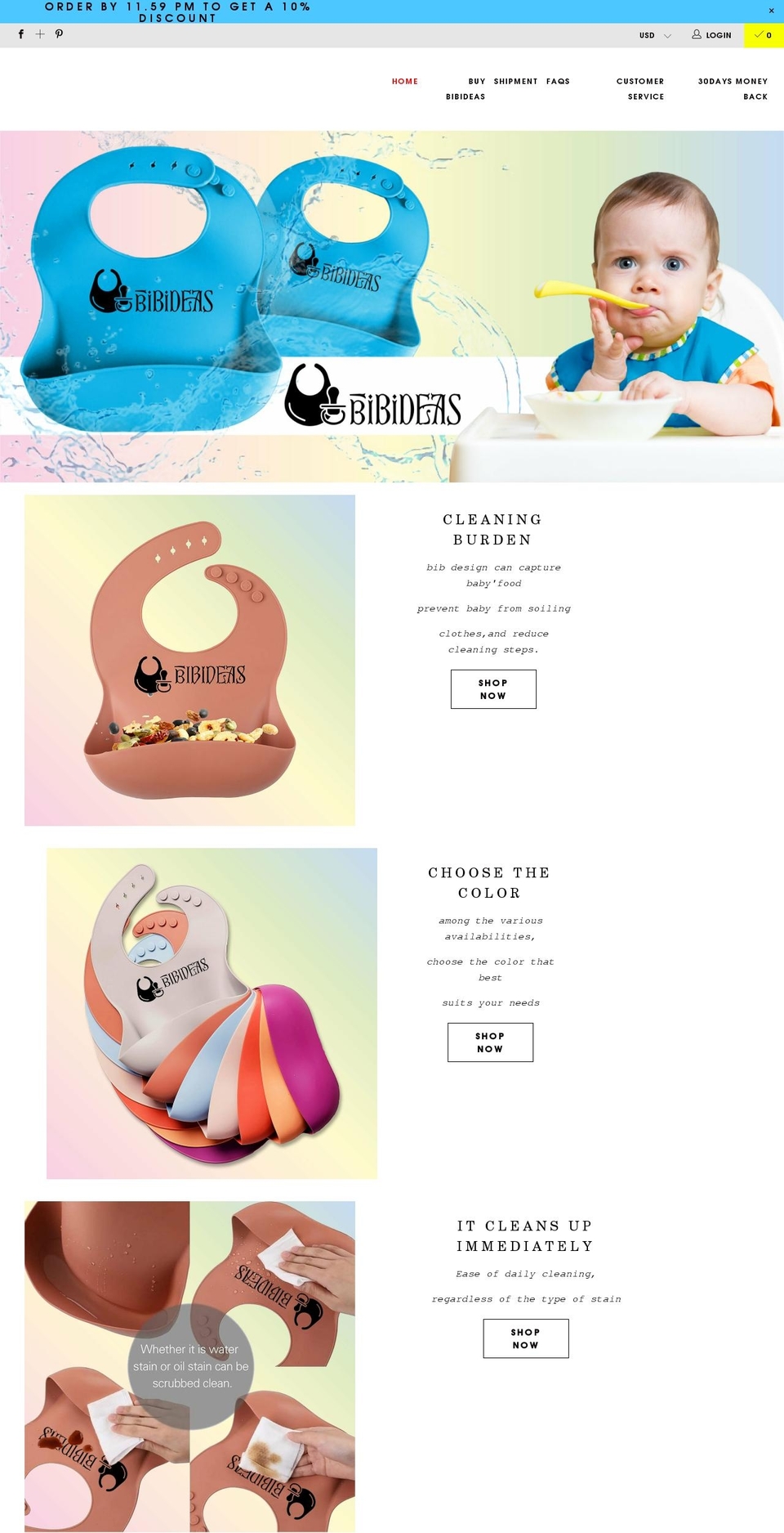bibideas.com shopify website screenshot