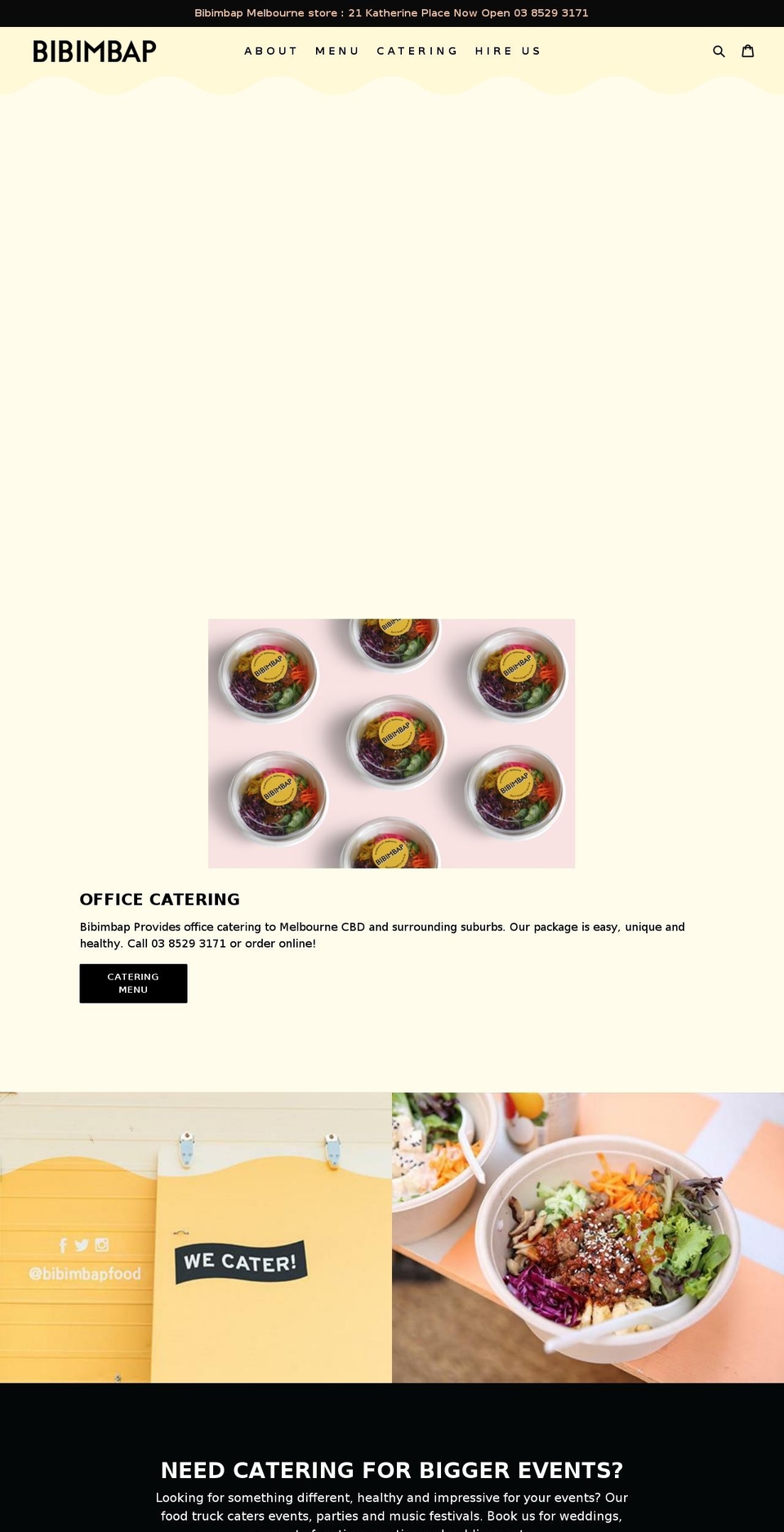 bibimbap.com.au shopify website screenshot