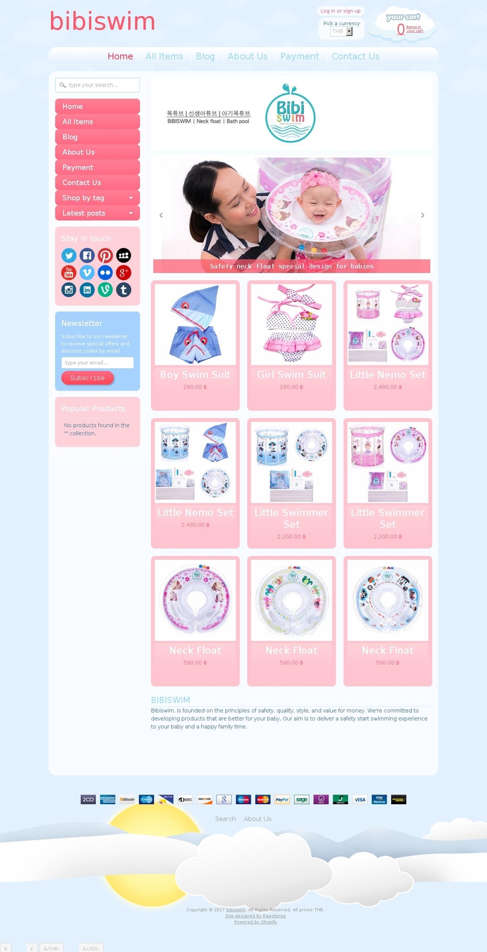 bibiswim.com shopify website screenshot