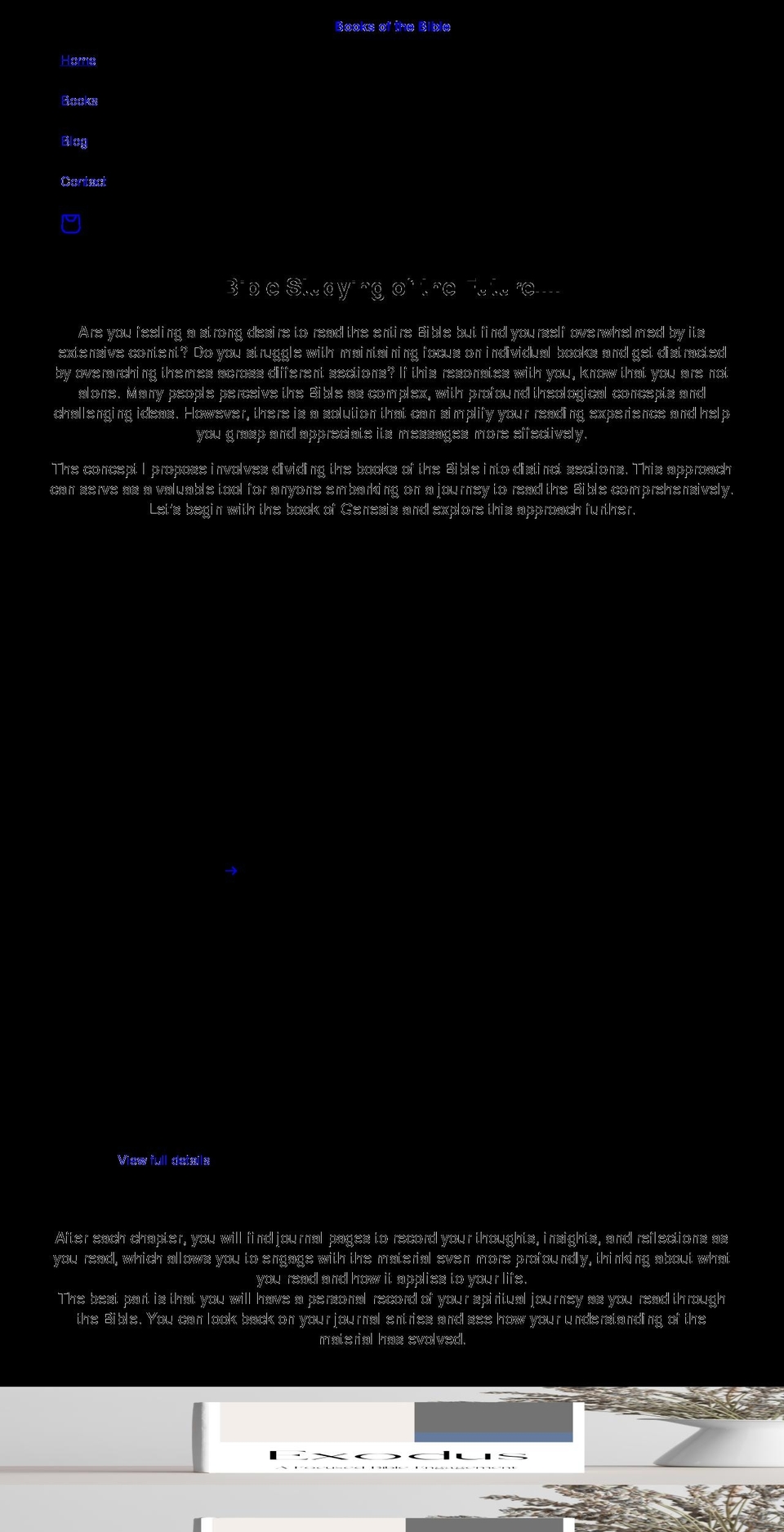 biblebooks.org shopify website screenshot