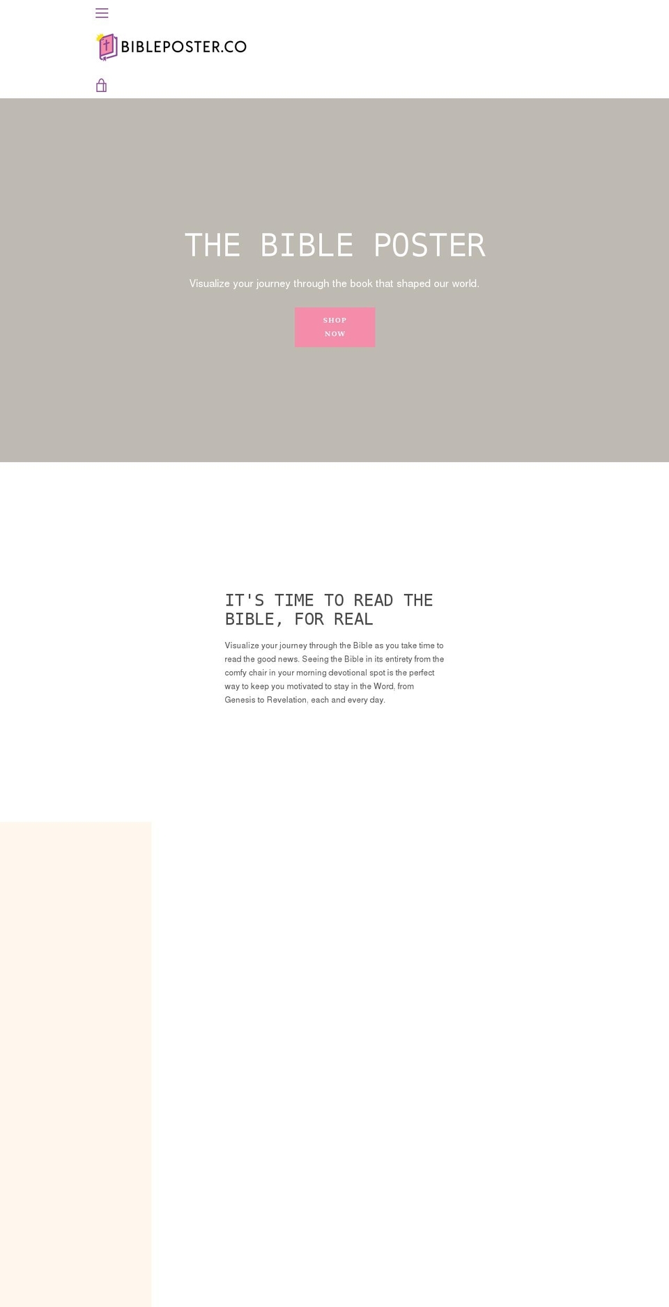 bibleposter.co shopify website screenshot