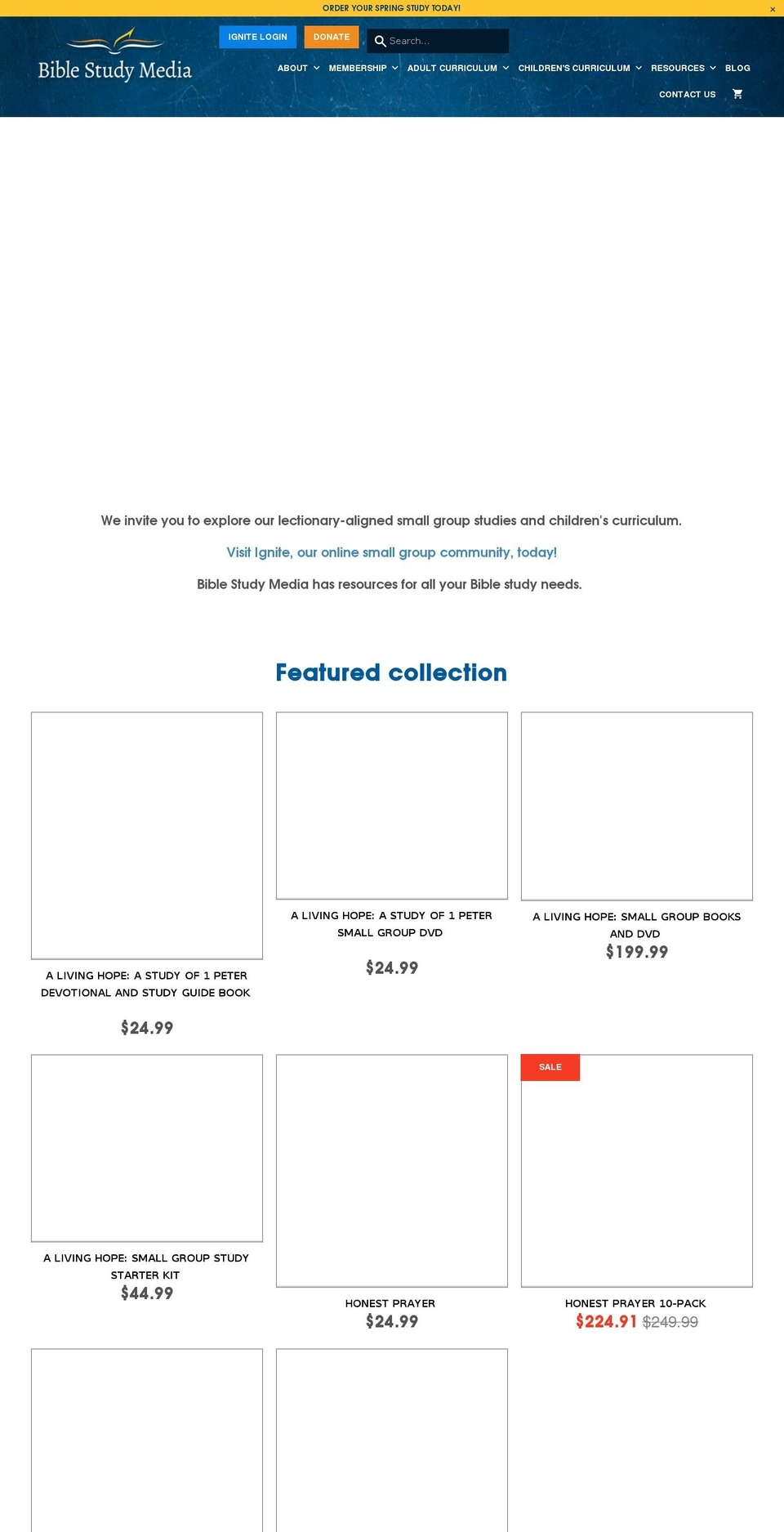 biblestudymedia.com shopify website screenshot