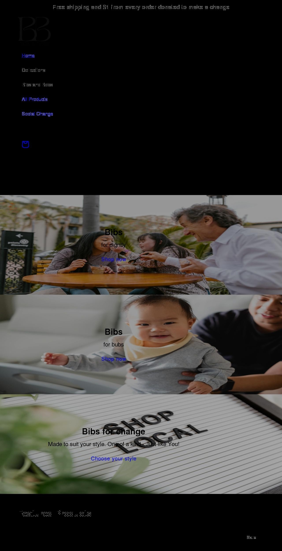 bibsandbobs.com.au shopify website screenshot