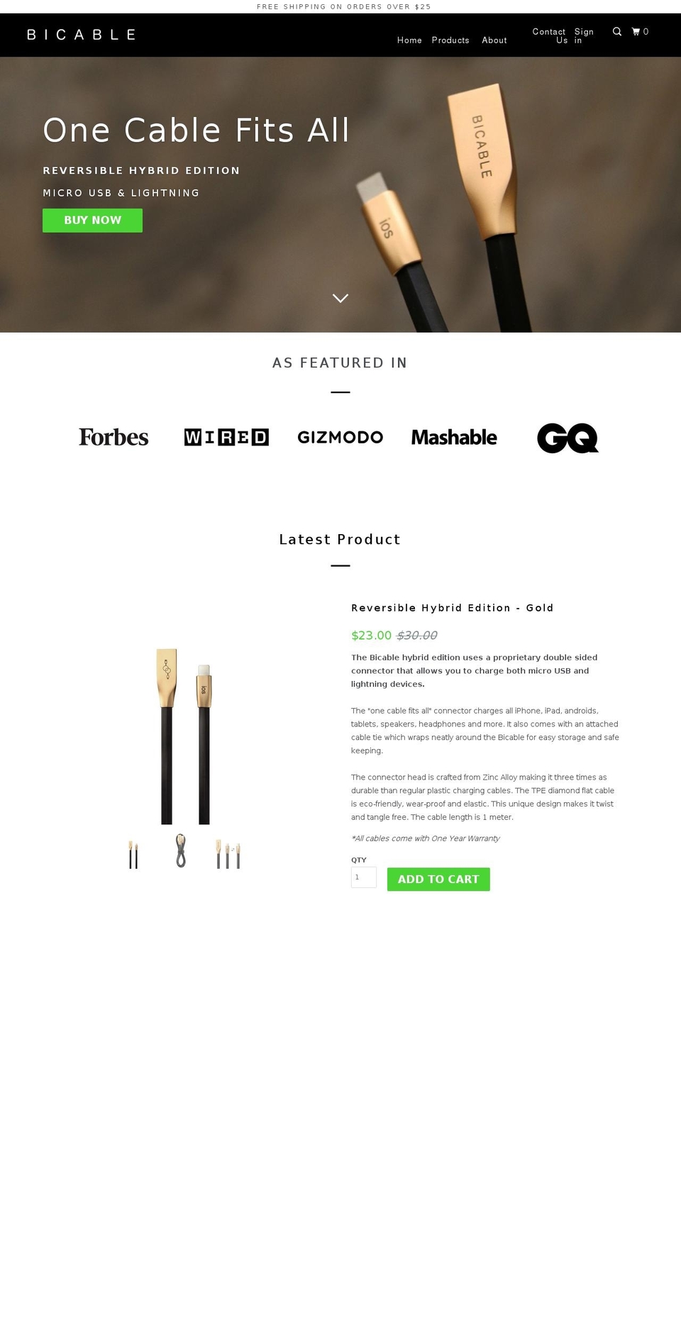bicable.com — Shopify storefront screenshot