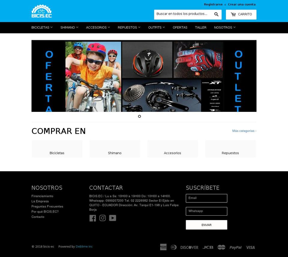 bicis.ec shopify website screenshot