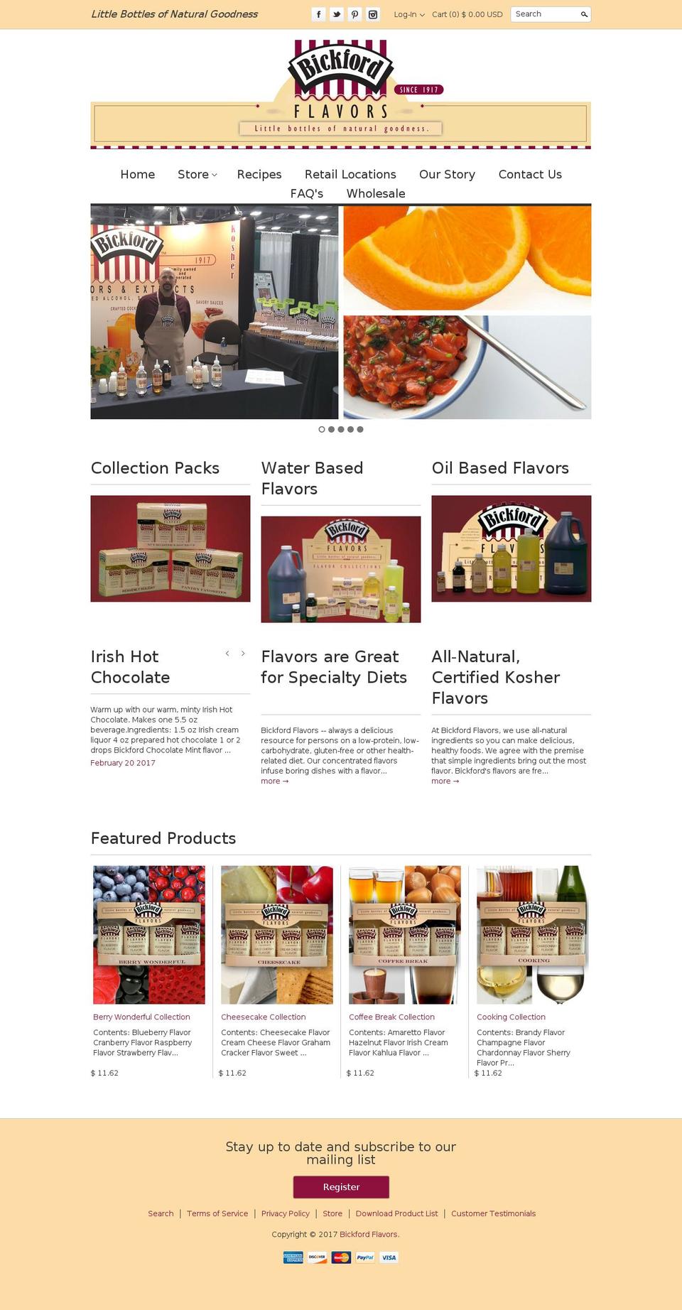 Wholesale Shopify theme site example bickfordflavors.com