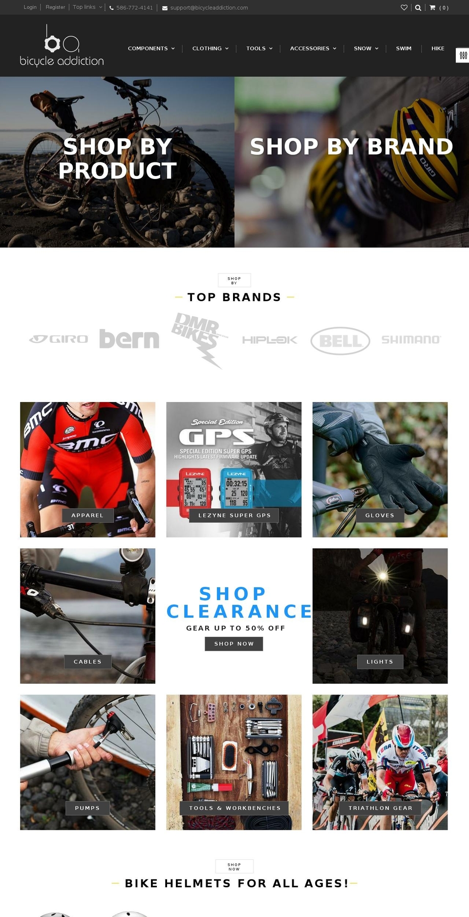 bicycleaddiction.com shopify website screenshot