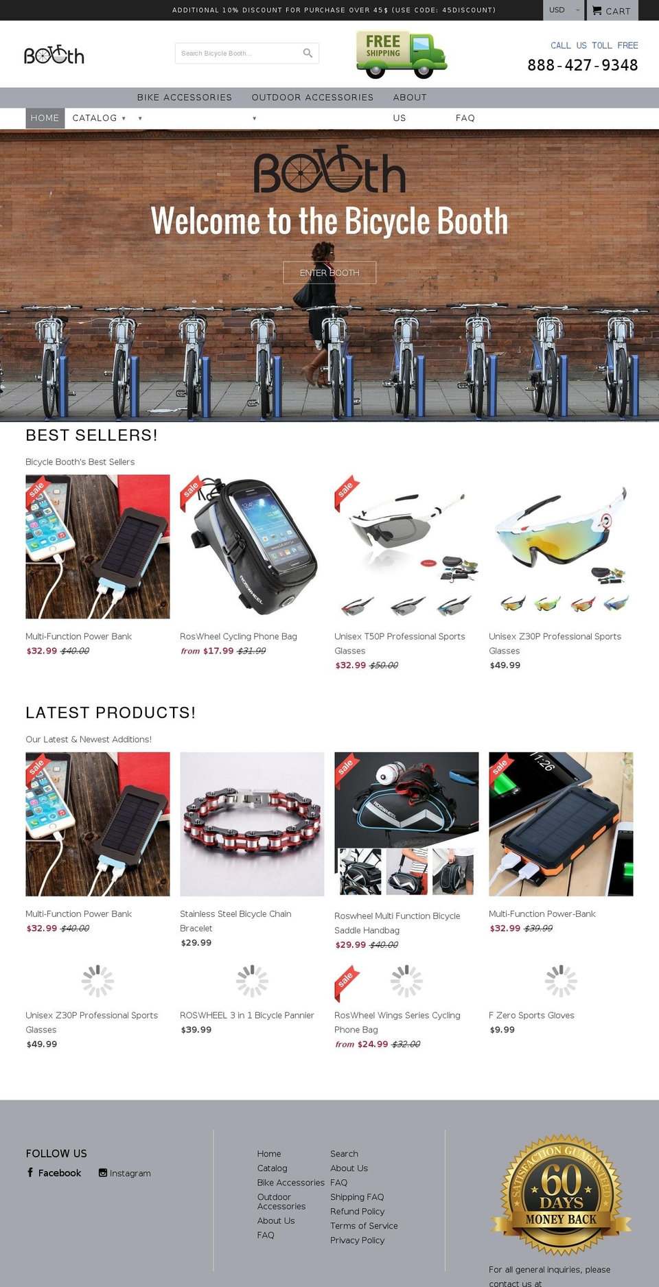 bicyclebooth.com shopify website screenshot