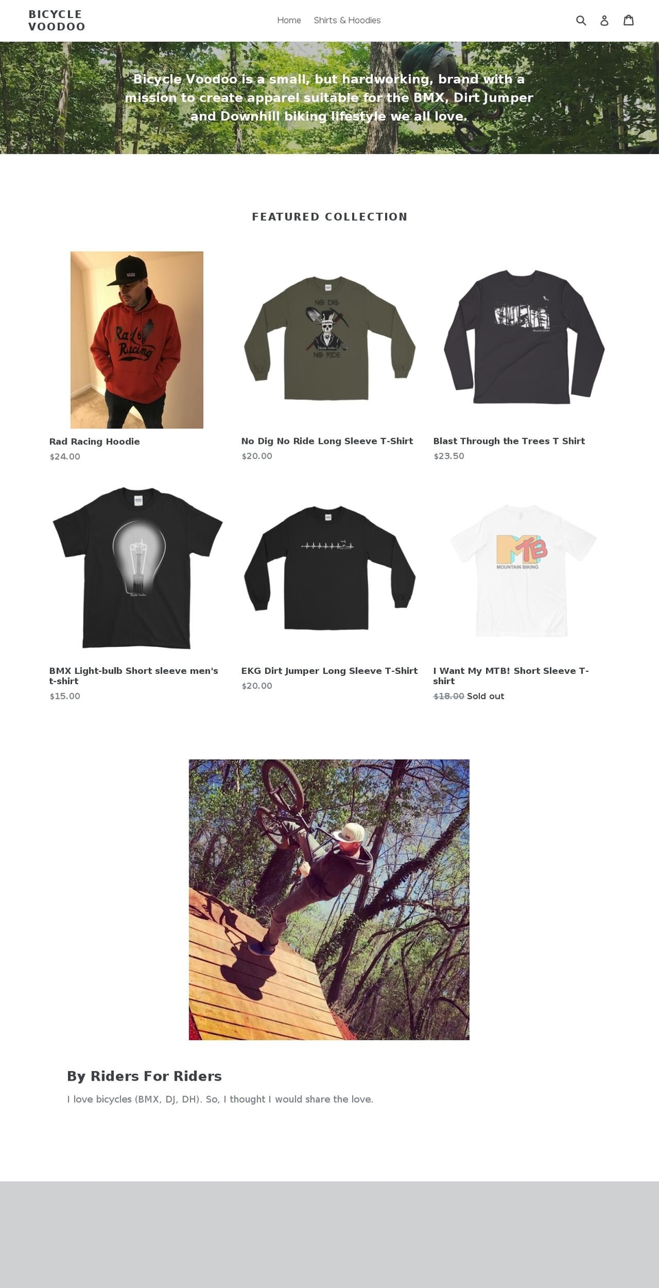 bicyclevoodoo.com shopify website screenshot