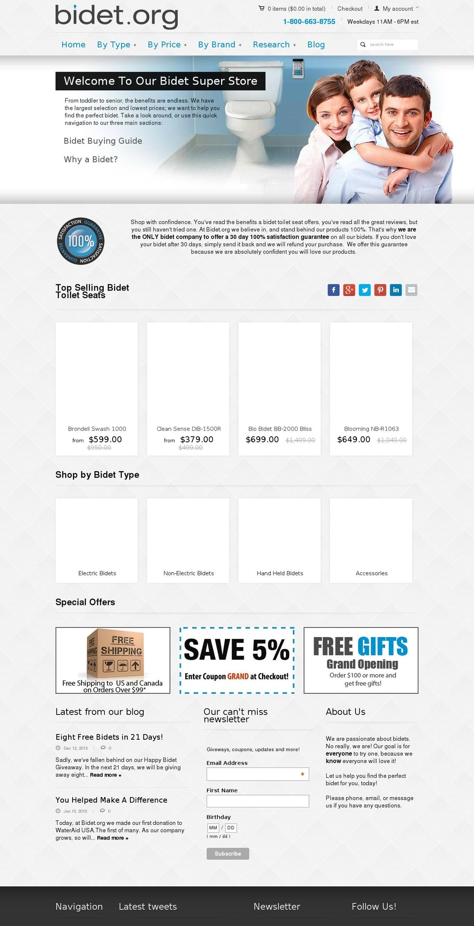 pandora Shopify theme site example bidet.org