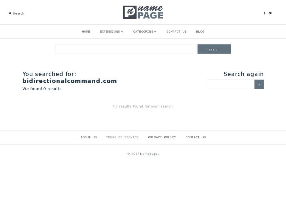 bidirectionalcommand.com shopify website screenshot