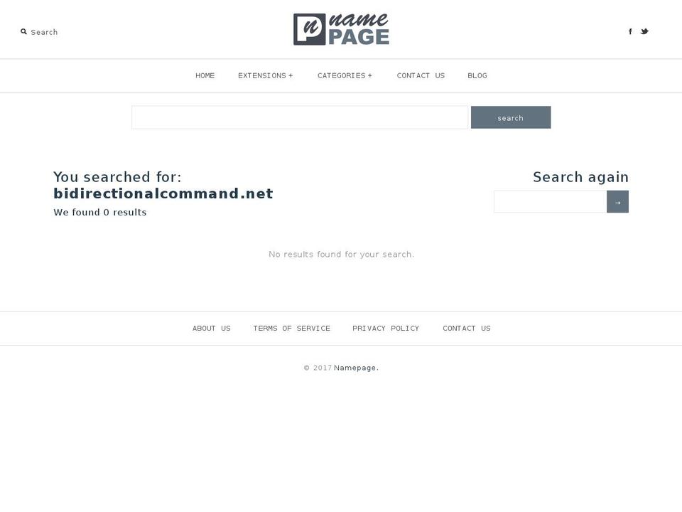 bidirectionalcommand.net shopify website screenshot