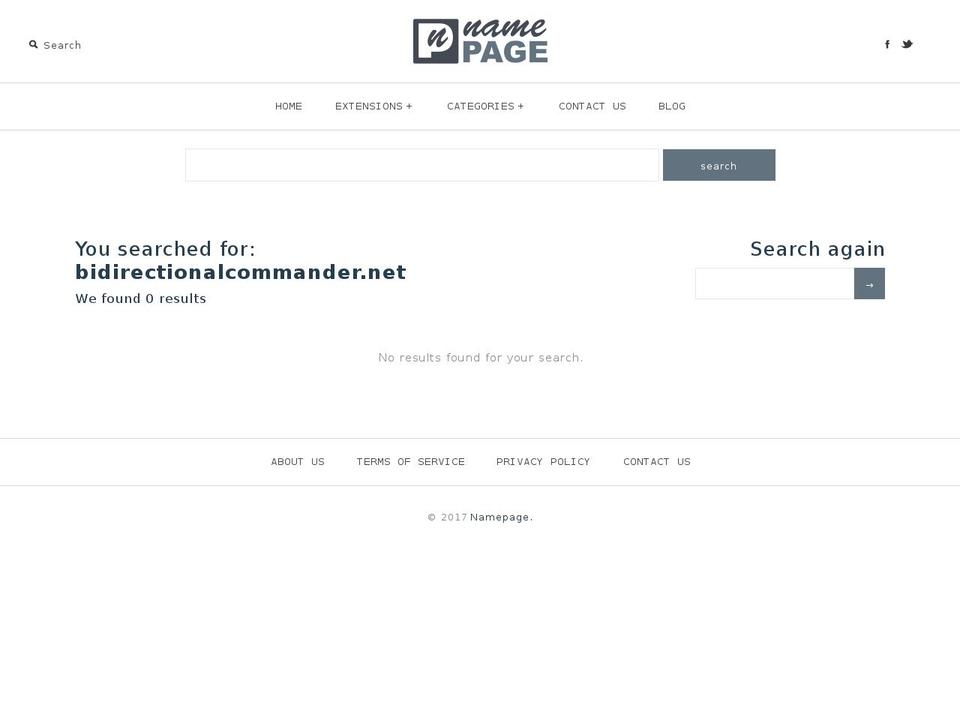 bidirectionalcommander.net shopify website screenshot