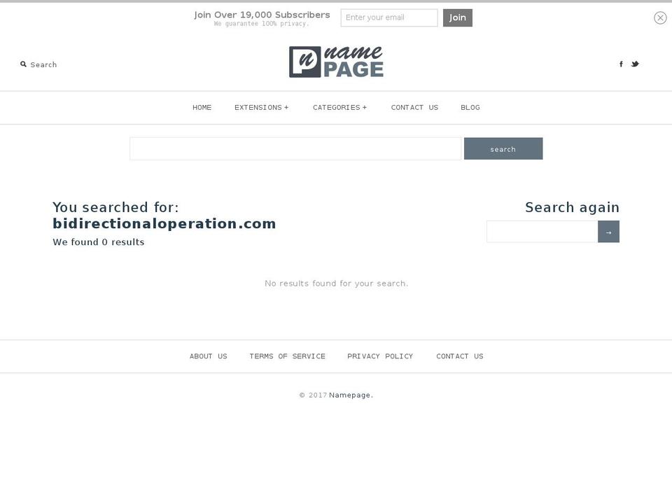 bidirectionaloperation.com shopify website screenshot