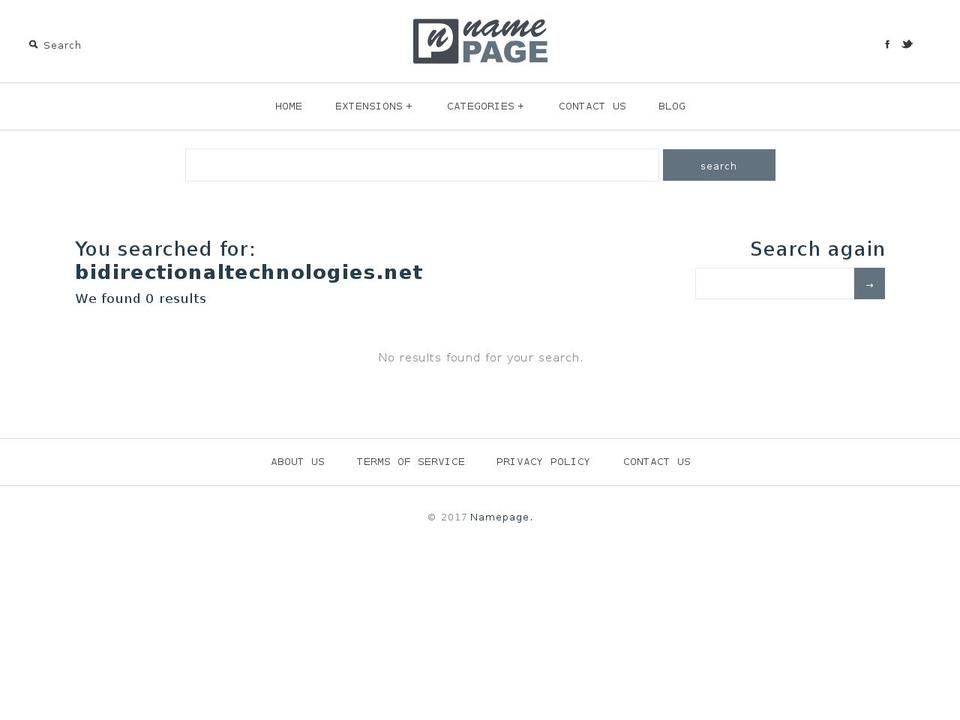 bidirectionaltechnologies.net shopify website screenshot