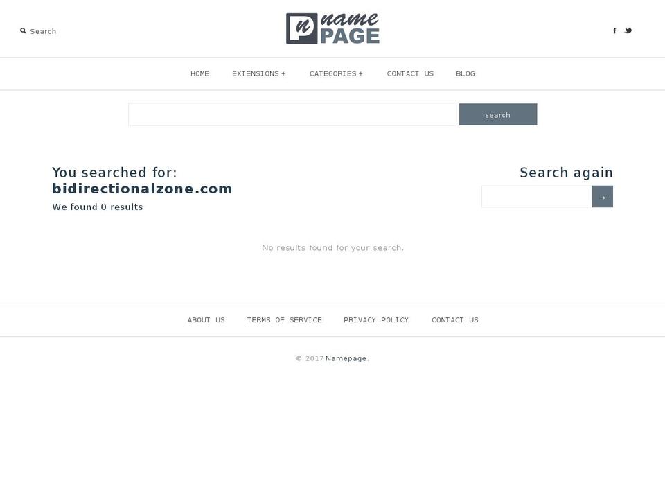 bidirectionalzone.com shopify website screenshot