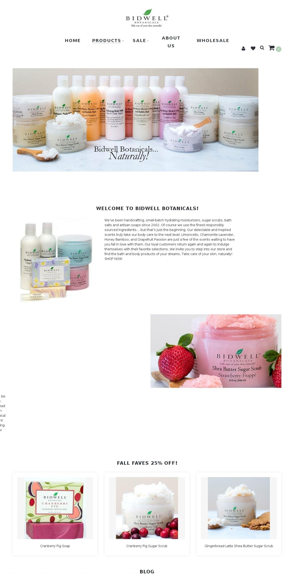 bidwellbotanicals.com — Shopify storefront screenshot