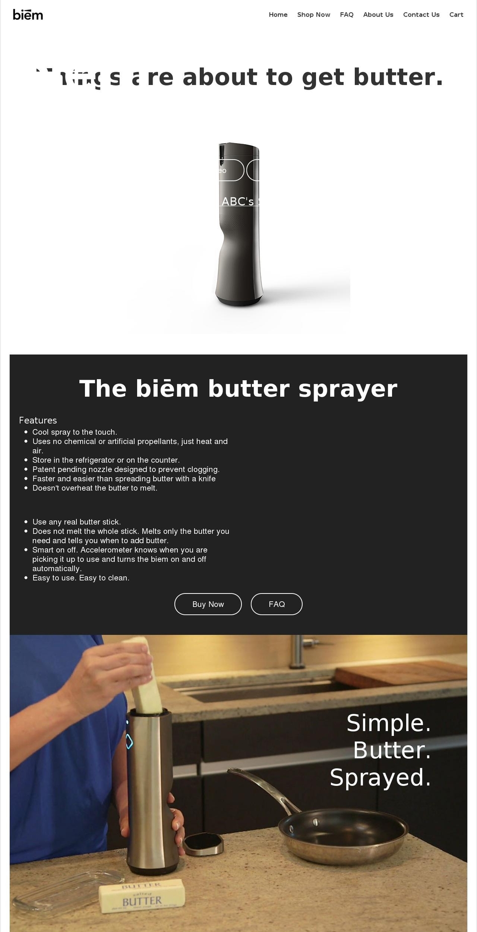 biemspray.com shopify website screenshot
